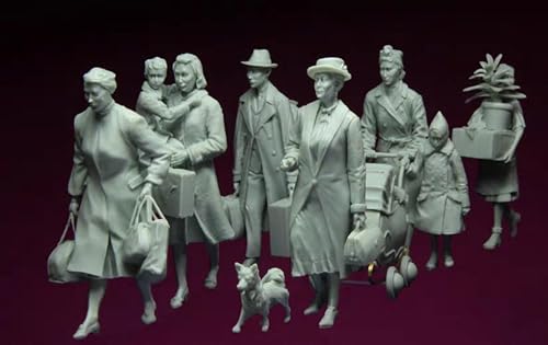 1/35 WWII European Refugee Evacuation Resin Model Kit Unbemalte und unmontierte Resin Modellteile //7R3w-2 von Ahowse