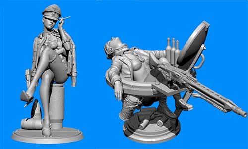1/35 WWII Female Soldier Resin Model Kit Unbemalte und unmontierte Resin Modellteile (2 Personen) // 8R5C-1 von Ahowse
