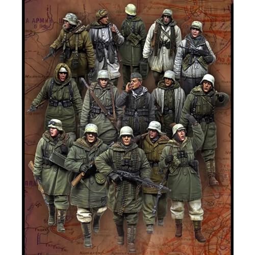 1/35 WWII German Soldier Resin Model Kit Unbemalte und unmontierte Resin Modellteile (15 Personen) // 7R3o-1 von Ahowse