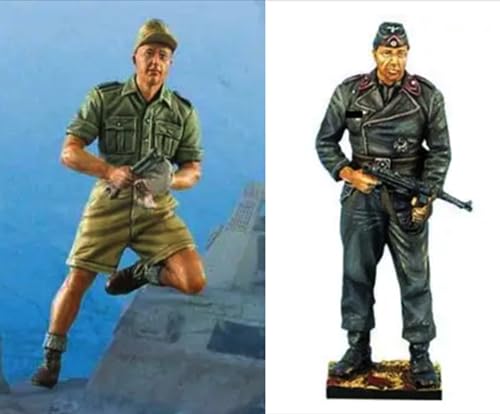 1/35 WWII German Soldier Resin Model Kit Unbemalte und unmontierte Resin Modellteile (2 Männer) // 9c7E-1 von Ahowse