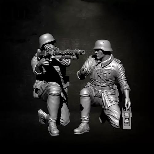 1/35 WWII German Soldier Resin Model Kit Unbemalte und unmontierte Resin Modellteile (2 Personen)//7K0C-3 von Ahowse