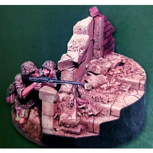 1/35 WWII German Soldier Resin Model Kit Unbemalte und unmontierte Resin Modellteile (2-Personen, mit Sockel) // 1R0w-7 von Ahowse