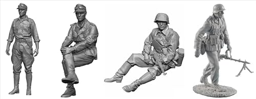 1/35 WWII German Soldier Resin Model Kit Unbemalte und unmontierte Resin Modellteile (4 Personen) //8D5w-10 von Ahowse