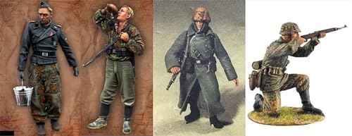 1/35 WWII German Soldier Resin Model Kit Unbemalte und unmontierte Resin Modellteile (4 Personen) //8D5w-16 von Ahowse