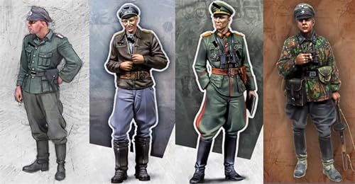 1/35 WWII German Soldier Resin Model Kit Unbemalte und unmontierte Resin Modellteile (4 Personen) //8D5w-23 von Ahowse