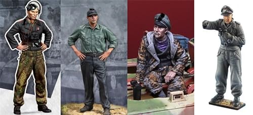 1/35 WWII German Soldier Resin Model Kit Unbemalte und unmontierte Resin Modellteile (4 Personen) //8D5w-28 von Ahowse