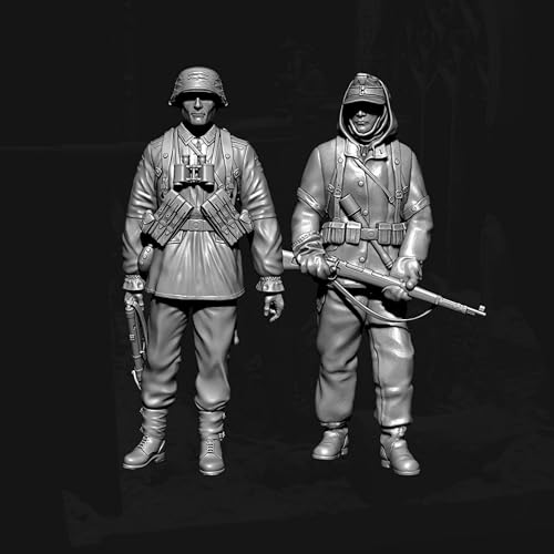 1/35 WWII German Soldier Resin Model Kit Unpainted and Unassembled Resin Model Parts (2 Persons) // 4R0w-3 von Ahowse