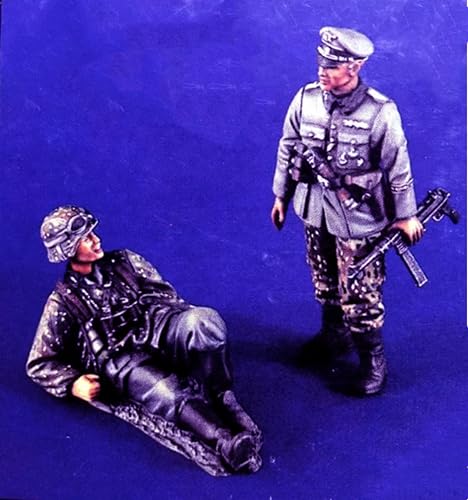 1/35 WWII German Soldier Resin Soldier Model Kit Unbemalt und unmontiert Soldier Resin Model Kit (2 Figuren) // x8U7A13 von Ahowse