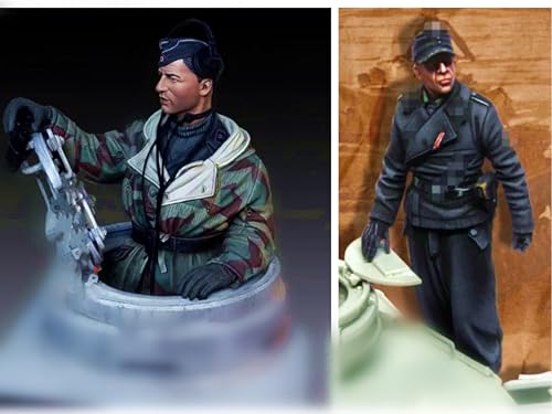 1/35 WWII German Tank Soldier Resin Model Kit Unbemalte und unmontierte Resin Modellteile (2 Mann, ohne Panzer) // 9P6q-1 von Ahowse