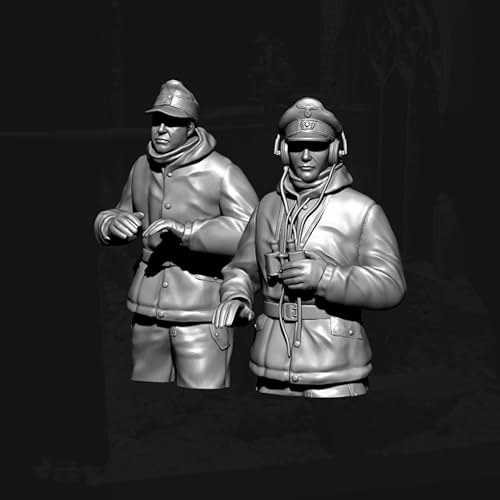 1/35 WWII German Tank Soldier Resin Model Kit Unbemalte und unmontierte Resin Modellteile (2 Personen, Keine Panzer) // 4R0w-7 von Ahowse
