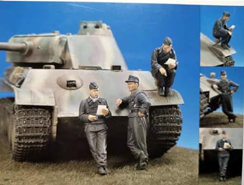 1/35 WWII German Tank Soldier Resin Model Kit Unbemalte und unmontierte Resin Modellteile (3 Männer, Keine Panzer) //9X3z-11 von Ahowse