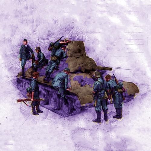 1/35 WWII German Tank Soldier Resin Model Kit Unbemalte und unmontierte Resin Modellteile (8 Figuren, Keine Panzer) // 7R0w-2 von Ahowse