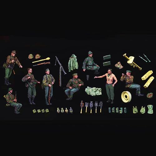 1/35 WWII German Tank Soldier Resin Model Kit Unbemalte und unmontierte Resin Modellteile (8 Figuren, Keine Panzer) // 7R0w-3 von Ahowse