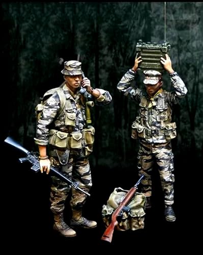 1/35 WWII Soldier Resin Model Kit Unpainted and Unassembled Soldier Resin Model Kit (2 Men)//X9u3S3l von Ahowse