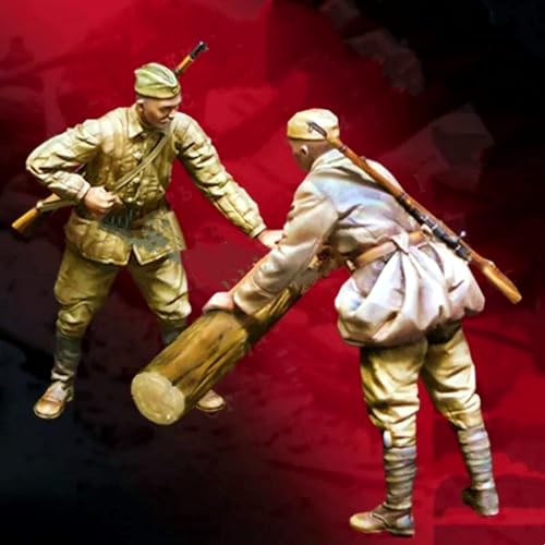 1/35 WWII Soldier Resin Model Kit Unpainted and Unassembled Soldier Resin Model Kit (2 Men)//X9u3S4l von Ahowse