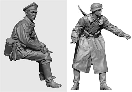 1/35 WWII Soldier Resin Soldier Model Kit Unbemalt und unmontiert Soldier Resin Model Kit (2-Personen) // L8R7A4 von Ahowse