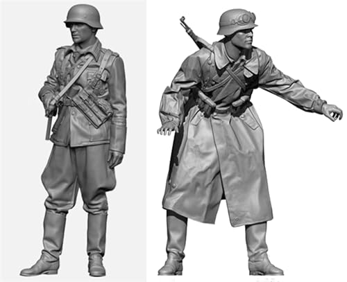 1/35 WWII Soldier Resin Soldier Model Kit Unbemalt und unmontiert Soldier Resin Model Kit (2-Personen) // L8R7A5 von Ahowse