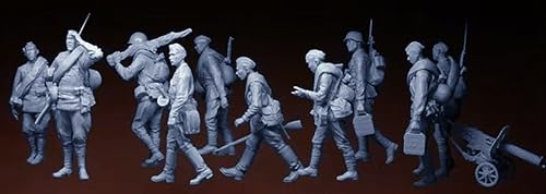1/35 WWII Soviet Soldier Resin Model Kit Unbemalte und unmontierte Resin Modellteile (10 Männer) //7R3w-2 von Ahowse