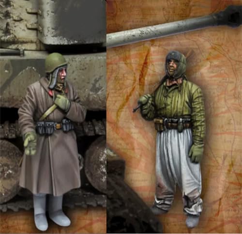 1/35 WWII Soviet Soldier Resin Model Kit Unbemalte und unmontierte Resin Modellteile (2 Männer) // 7R3o-6 von Ahowse