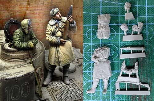 1/35 WWII Soviet Soldier Resin Model Kit Unbemalte und unmontierte Resin Modellteile (2 Mann) // 7R3o-5 von Ahowse
