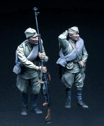 1/35 WWII Soviet Soldier Resin Model Kit Unbemalte und unmontierte Resin Modellteile (2 Personen)//9Y7F-3 von Ahowse