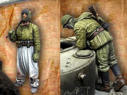 1/35 WWII Sowjetischer Panzersoldat Resin Modellbausatz unbemalt und unmontierte Resinteile (2 Mann) // 9c7E-4 von Ahowse