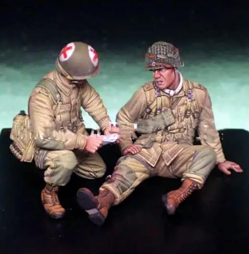 1/35 WWII U.S. Soldier Resin Modellbausatz Unbemalte und unmontierte Resin Modellteile (2 Personen)//9P6q-4 von Ahowse
