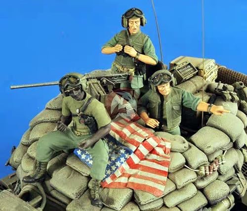 1/35 WWII U.S. Tank Soldier Resin Model Kit Unbemalte und unmontierte Resin Modellteile (3 Männer, Keine Panzer) //2X7z-1 von Ahowse