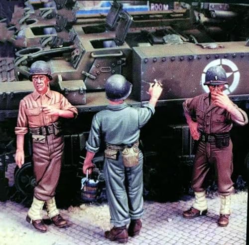 1/35 WWII U.S. Tank Soldier Resin Model Kit Unbemalte und unmontierte Resin Modellteile (3 Männer, Keine Panzer) //2X7z-5 von Ahowse