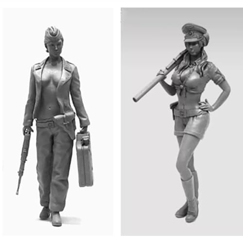 1/35 WWII Weiblicher Soldat Resin Modellbausatz Unbemalte und unmontierte Resin Modellteile (2 Personen) // 7c8E-5 von Ahowse