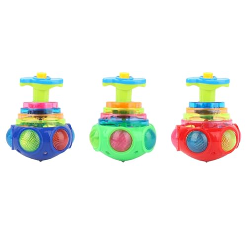 3 Leuchtende Rotierende Spielzeuge Für Kinder | Blinkender Rotierende Spielzeuge | Gyroskop-Spielzeug | Mit Licht Und Musik | Zur Förderung Der Kognitiven Fähigkeiten Von Kindern | Zufällige Farbe 3 Leuchtende Rotierende Spielzeuge Für Kinder | Blinkender Rotierende Spielzeuge | Gyroskop-Spielzeug | Mit Licht Und Musik | Zur Förderung Der Kognitiven Fähigkeiten Von Kindern | Zufällige Farbe von Ahuuen