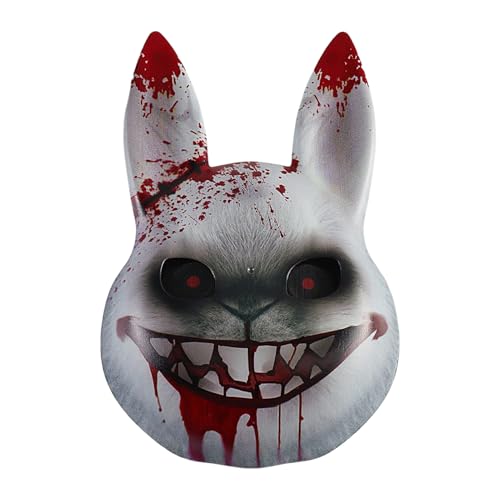 Ahuuen Blutige Maske - Gruselige Kaninchenmaske,Kostüm Verkleidung Requisiten für Theater Bühne Show Performance Party Maskerade Cosplay Fest Feier Familienfest Ahuuen Blutige Maske - Gruselige Kaninchenmaske,Kostüm Verkleidung Requisiten für Theater Bühne Show Performance Party Maskerade Cosplay Fest Feier Familienfest von Ahuuen