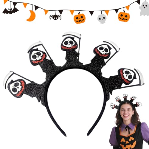 Ahuuen Halloween-Haarreif | Totenkopf-Haarschmuck – Pailletten-Haarband für Damen, Herren, Kinder, Party, Bühnenauftritt, Foto-Requisite, Weihnachten Ahuuen Halloween-Haarreif | Totenkopf-Haarschmuck – Pailletten-Haarband für Damen, Herren, Kinder, Party, Bühnenauftritt, Foto-Requisite, Weihnachten von Ahuuen