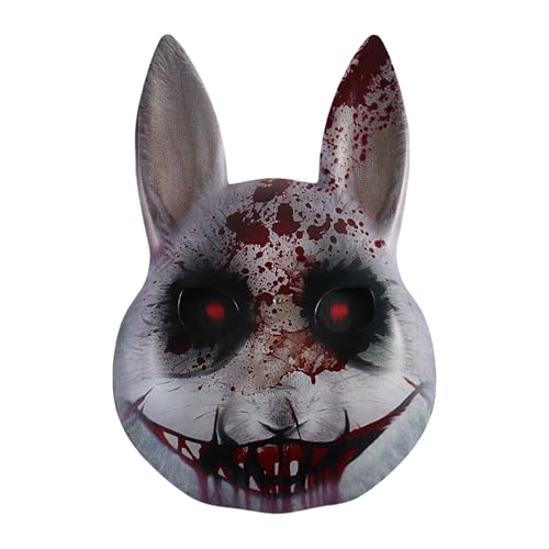 Ahuuen Maske | Gruselige Kaninchenmaske - Kostüm Verkleidung Requisiten für Theater Bühne Show Performance Party Maskerade Cosplay Fest Feier Familienfest Ahuuen Maske | Gruselige Kaninchenmaske - Kostüm Verkleidung Requisiten für Theater Bühne Show Performance Party Maskerade Cosplay Fest Feier Familienfest von Ahuuen