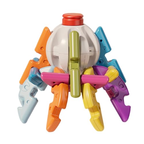 Ahuuen Sensorische Puzzletugel, Regenbogen -Puzzle -Ball,Deformationskugel für Gehirnentwicklung - Buntes Pressebauspiel für 3-6 Jahre alte Aktivitäten zur Entwicklung des Gehirns von Ahuuen