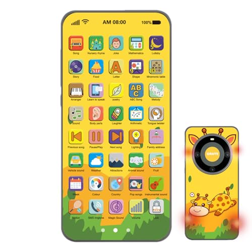 Ahuuen Spielzeug Handy Modell,Touchscreen Mobiltelefon Kinderspielzeug - Leuchtend Interaktives Spiel Wiederaufladbar Reisegeeignet von Ahuuen