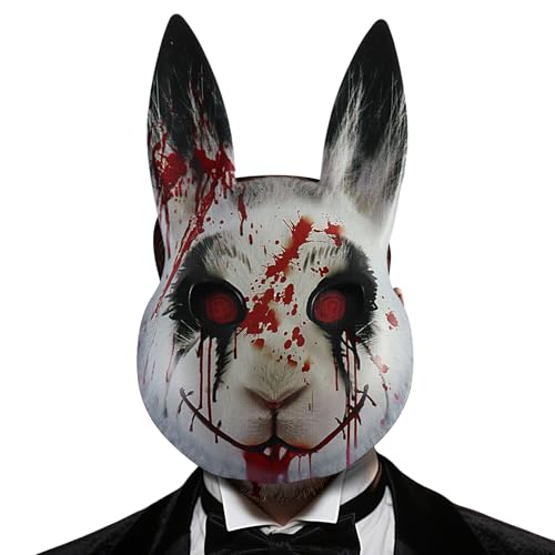 Ahuuen Unheimliche Hasenmaske - Gruselige Kaninchenmaske - Kostüm Verkleidung Requisiten für Theater Bühne Show Performance Party Maskerade Cosplay Fest Feier Familienfest Ahuuen Unheimliche Hasenmaske - Gruselige Kaninchenmaske - Kostüm Verkleidung Requisiten für Theater Bühne Show Performance Party Maskerade Cosplay Fest Feier Familienfest von Ahuuen