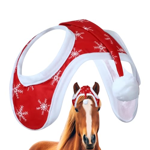 Ahuuen Weihnachtshut Für | hut | Mit Schneeflocken Muster Atmungsaktiv Für Festliche Winterreiten Fotos Und Bauernhoffeste von Ahuuen