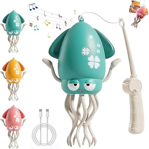 AiQiMinHao Electric Dancing Octopus Toy, 2025 Neu Elektrisch Tanzender Oktopus Spielzeug, Automatisch Hindernisvermeidung Tanzenden Oktopus Mit LED-Lichtern Und Musik, Für Jungen Mädchen (Grün) von AiQiMinHao