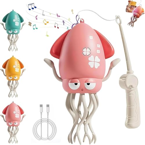 AiQiMinHao Electric Dancing Octopus Toy, 2025 Neu Elektrisch Tanzender Oktopus Spielzeug, Automatisch Hindernisvermeidung Tanzenden Oktopus Mit LED-Lichtern Und Musik, Für Jungen Mädchen (Rosa) von AiQiMinHao
