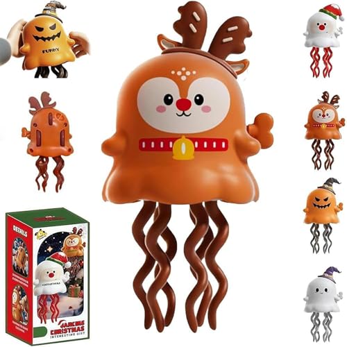 Magical Mini Dancing Ghost for Christmas, Magischer Mini Tanzender Geiste, Halloween Dance and Swinging Clockwork Toy für Jungen und Mädchen als Geburtstags (Elch) von AiQiMinHao