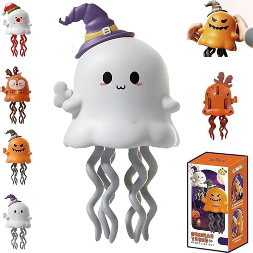 Magical Mini Dancing Ghost for Christmas, Magischer Mini Tanzender Geiste, Halloween Dance and Swinging Clockwork Toy für Jungen und Mädchen als Geburtstags (Geist) von AiQiMinHao