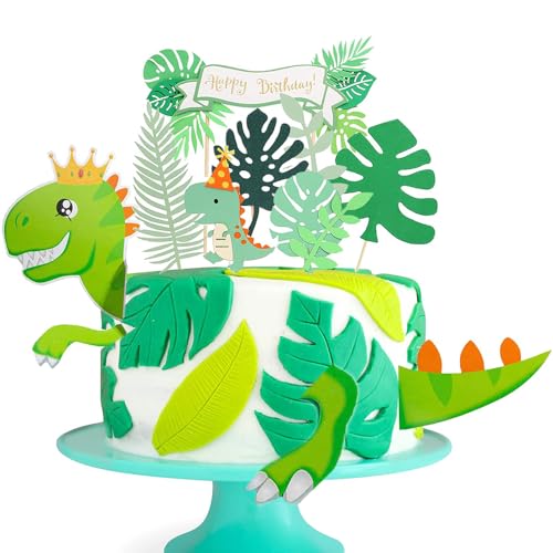Aiareozy 11 Stück Grüner Dino Tortendeko, Schulkind Kuchendeko, Dinosaurier Cake Topper für Schulanfang, Geburtstag und Einschulung Party Dekoration Aiareozy 11 Stück Grüner Dino Tortendeko, Schulkind Kuchendeko, Dinosaurier Cake Topper für Schulanfang, Geburtstag und Einschulung Party Dekoration von Aiareozy