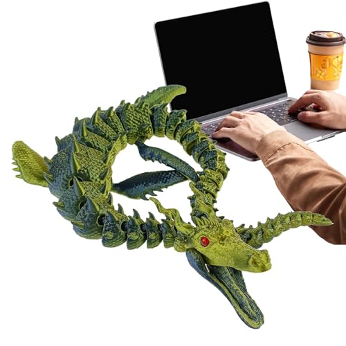Aibyks Artikulierter Drache, Drache 3D gedruckt | Flexible3D-Drachen mit flexiblen Gelenken,Beweglicher Drache, Chefschreibtischspielzeug für die Heimbüro-Dekoration von Aibyks