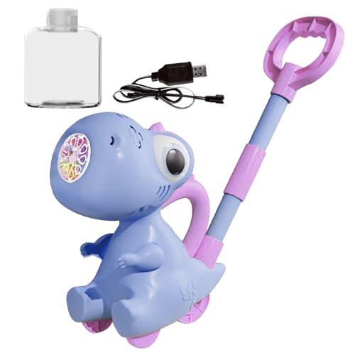 Aibyks Blasenblasenschubspielzeug, Bubble Rasenmäher - Blasengebläser Maker,Dinosaurier Outdoor Push Hinterhofspielzeug, 10 Löcher, Gartenunterhaltung von Aibyks