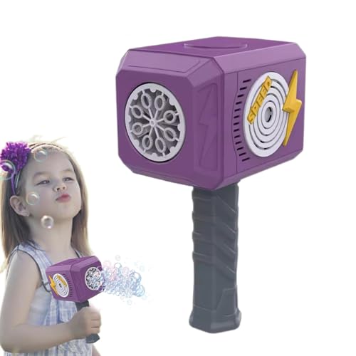 Aibyks Blasengebläsemaschine, Hammerblasenmaschine | Blasenmacher-Spielzeug,Seifenblasenstäbe für Mädchen und Jungen mit Licht und Musik, automatischer Seifenblasenmaschinenhersteller mit 5 von Aibyks