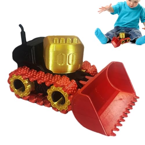 Aibyks Bulldozer-Konstruktionsspielzeug, 3D-gedrucktes Bulldozer-Spielzeug | 3D-gedrucktes Spielzeugornament für Kinder, beweglicher Bulldozer,Sammelfiguren, Ornament für alle Altersgruppen, für von Aibyks