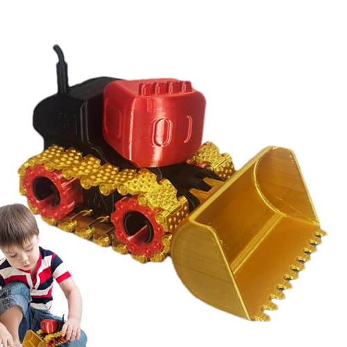 Aibyks Bulldozer-Spielzeug für Jungen, Bulldozer-Spielzeug für Kinder | 3D-Druck Bulldozer-Form Ornament Spielzeugfahrzeug beweglich | Sammelfiguren, Ornament für alle Altersgruppen, für von Aibyks