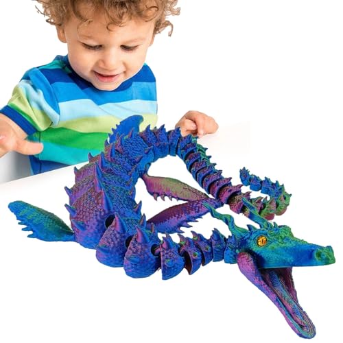 Aibyks Drache 3D gedruckt,3D-Druck Drache,Flexible3D-Drachen mit flexiblen Gelenken | Voll bewegliches 3D-gedrucktes Drachen-Zappelspielzeug für Erwachsene, Jungen und Kinder von Aibyks