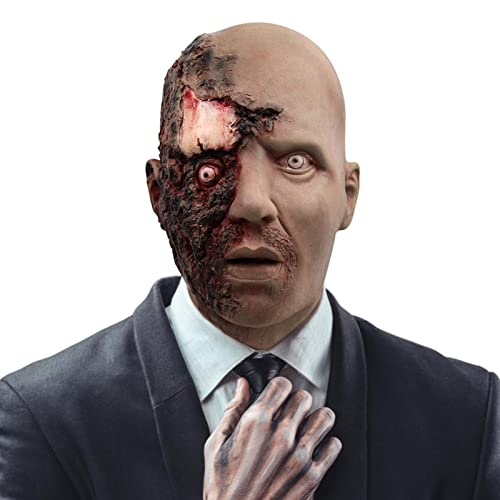 Aibyks Halloween-Zombie-Maske | Walking Dead Latex-Vollkopfmaske,Voller Kopf, gruselige, realistische Latex-Maske für Maskerade-Kostü -Stütze von Aibyks